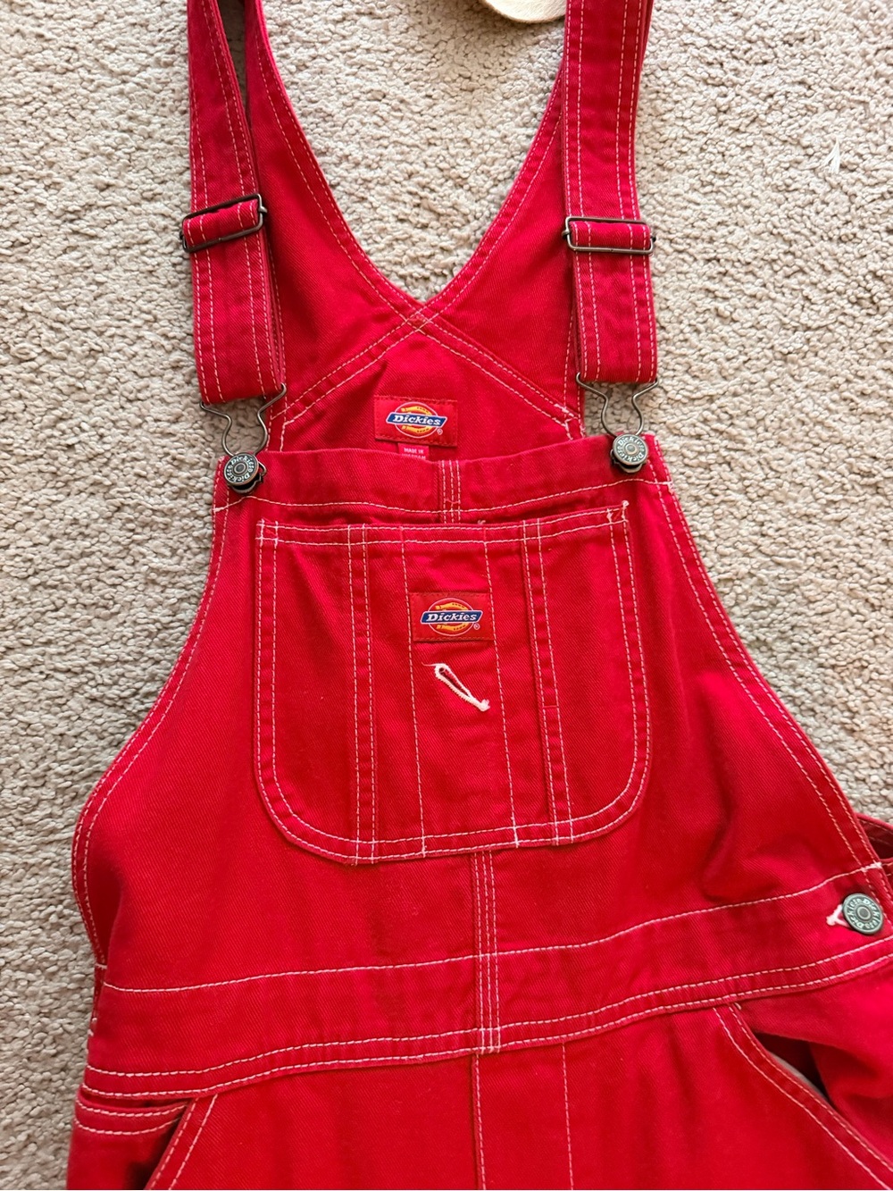 DICKIE’S red women’s overalls - Picture 2 of 4